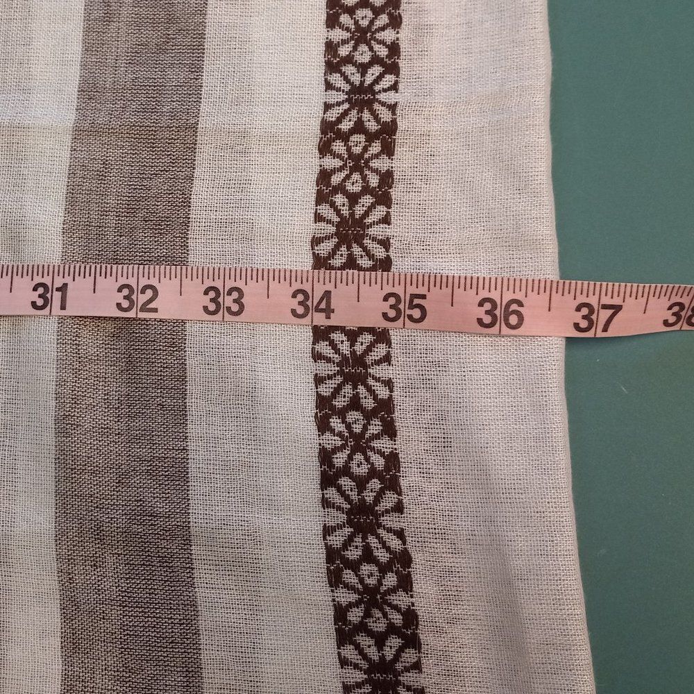 Scandinavian folk scarf in pink, brown, red, ivory  + earth tones Elegant & soft - Picture 5 of 7